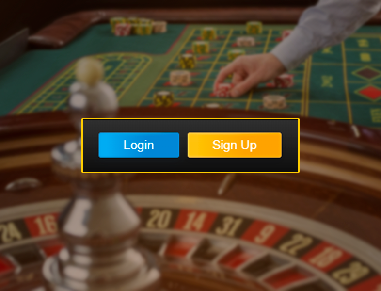 Account registration and login button