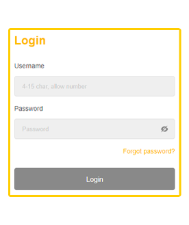 Personal account login field image