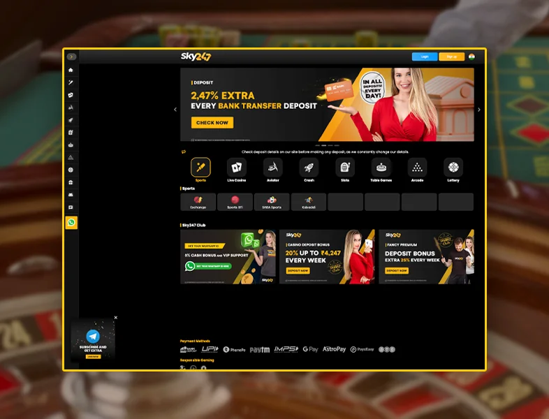 Website home page